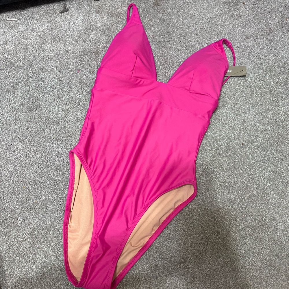 Vibrant J Crew Pink One-Piece Swimsuit